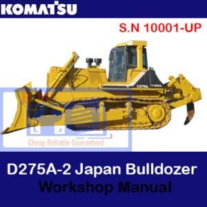 Service manual for Komatsu D275A-2 dozer, featuring technical illustrations and instructions for maintenance and repairs