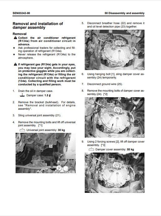 Komatsu D275A-5 Japan EGR Bulldozer Workshop Manual - Image 5