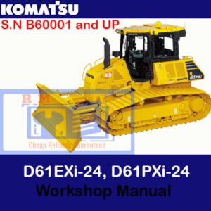 Komatsu D61EXi-24 and D61PXi-24 bulldozer workshop manual, providing essential information for servicing and repairs