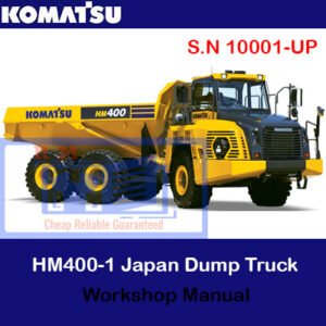 Workshop manual for the Komatsu HM400-5 dump truck, displaying essential maintenance and repair information