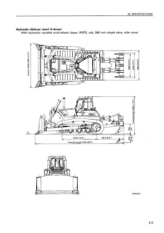 Komatsu D155AX-3 Japan Bulldozer Operation and Maintenance Manual - Image 4