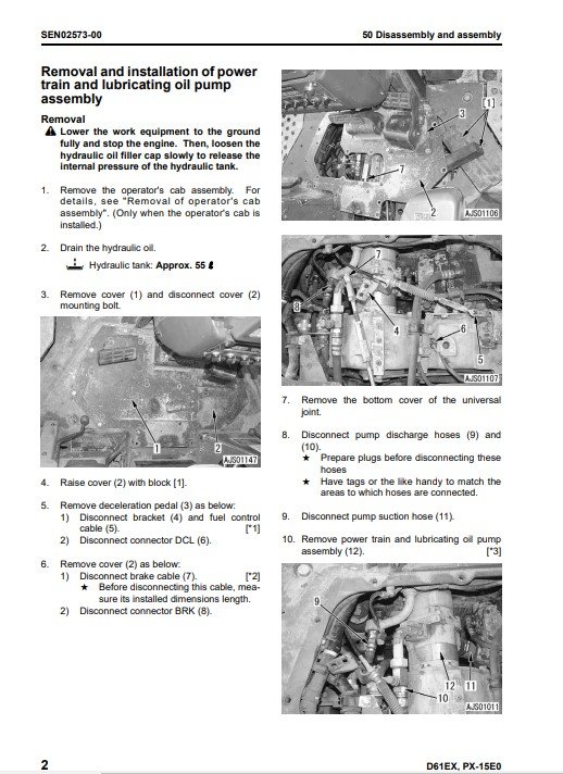 Komatsu D61EX-15EO, Komatsu D61PX-15EO Bulldozer Workshop Manual - Image 5