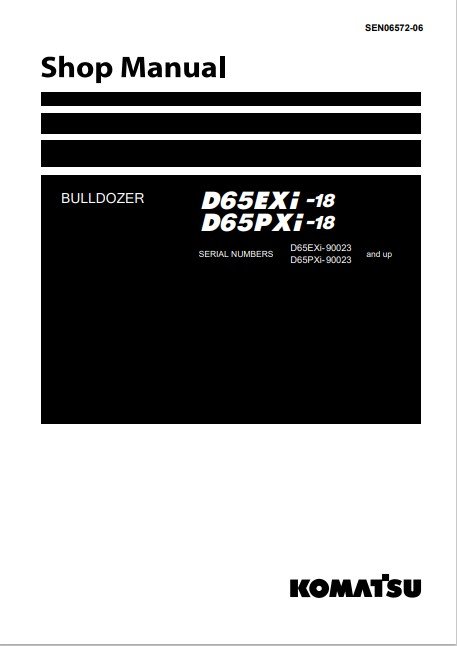 Komatsu D65EXi-18, Komatsu D65PXi-18 Bulldozer Workshop Manual - Image 2