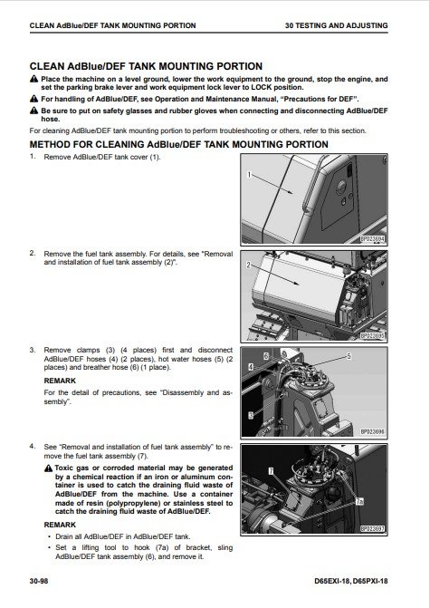 Komatsu D65EXi-18, Komatsu D65PXi-18 Bulldozer Workshop Manual - Image 6