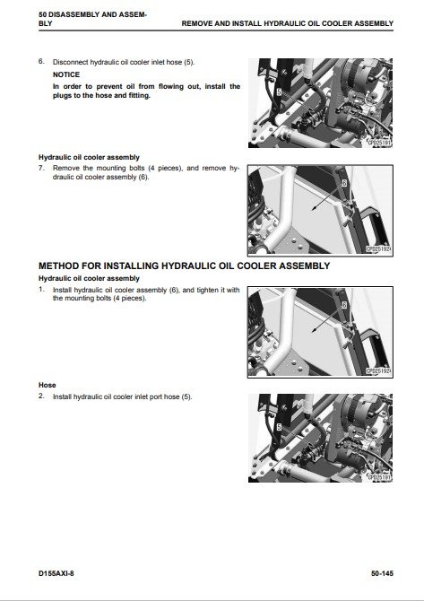 Komatsu D155AXI-8 Japan Bulldozer Workshop Manual - Image 7