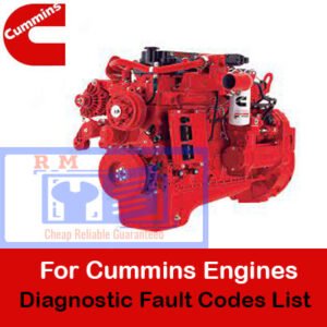 Comprehensive list of Cummins engine diagnostic fault codes, providing error codes and descriptions for maintenance