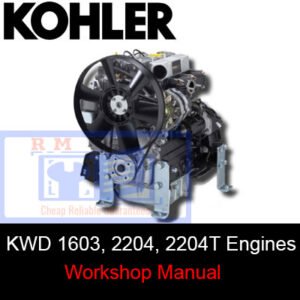 Comprehensive workshop manual for Kohler KWD 1603, KWD 2204, and KWD 2204T engines, covering maintenance and troubleshooting