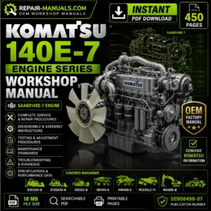 Komatsu 140E-7 Engine Series Workshop Manual PDF Download for SAA6D140E-7 Engines