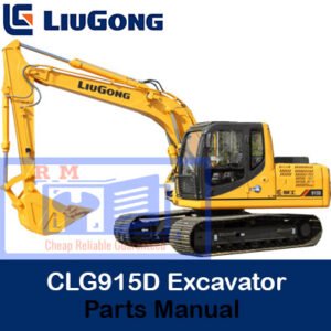 Liugong CLG915D Excavator Parts Manual, displaying a comprehensive guide with diagrams and parts for effective repairs