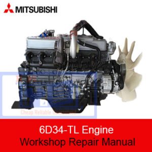 Mitsubishi 6D34-TL Engine Workshop Repair Manual, displaying essential repair information and technical illustrations