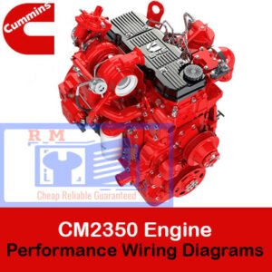 Performance wiring diagram for the Cummins CM2350 engine, showing electrical connections