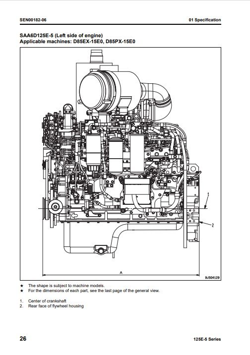 Komatsu 125E-5 Engine Series Workshop Manual - Image 6