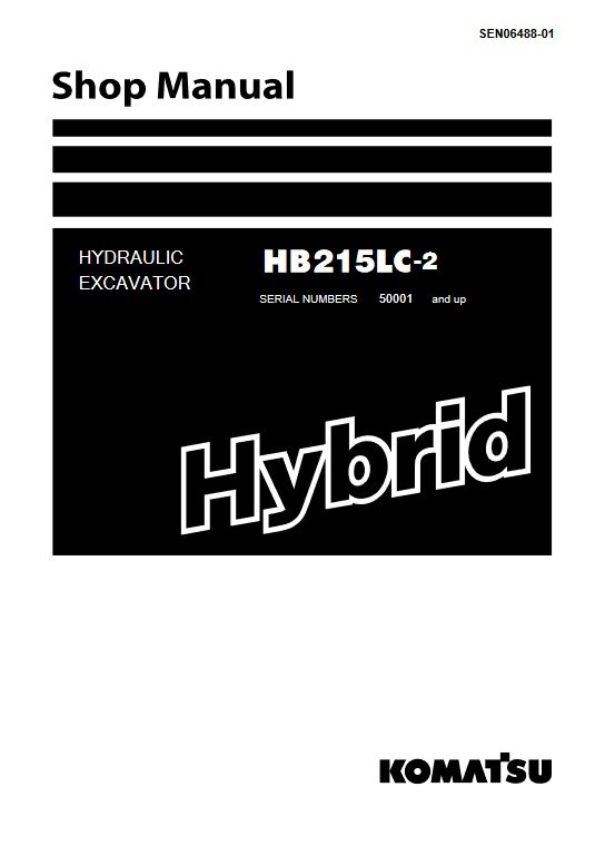 Komatsu HB215LC-2 Hybrid Excavator Workshop Repair Manual - Image 2