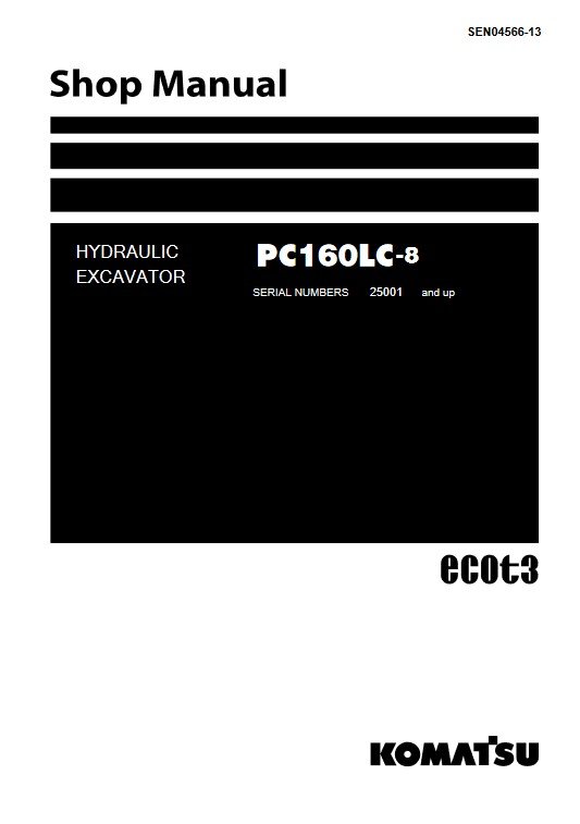 Komatsu PC160LC-8 Excavator Workshop Repair Manual - Image 2