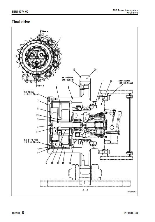 Komatsu PC160LC-8 Excavator Workshop Repair Manual - Image 6