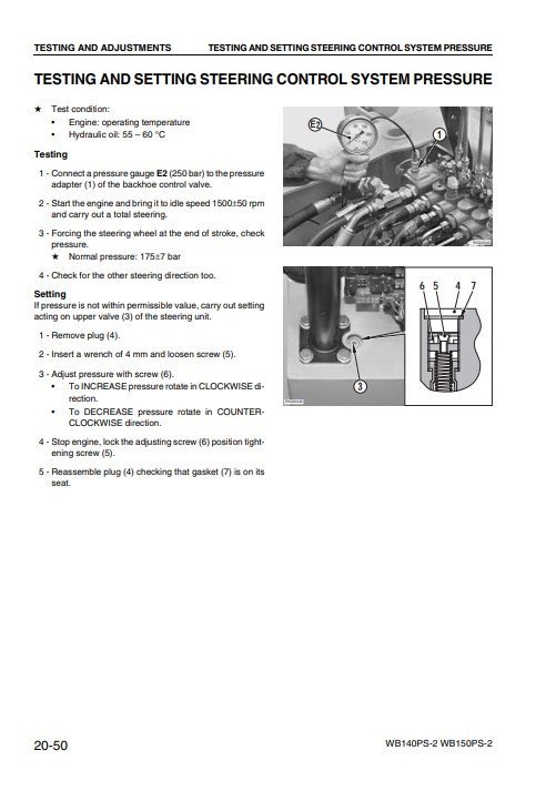 Komatsu WB140PS-2, Komatsu WB150PS-2 Italy Backhoe Loader Workshop Manual - Image 4