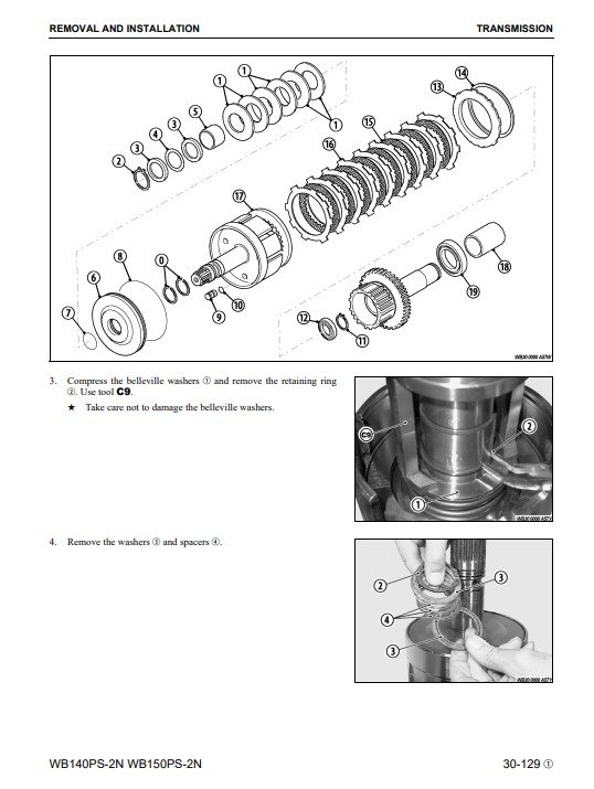 Komatsu WB140PS-2N, Komatsu WB150PS-2N USA Backhoe Loader Workshop Manual - Image 5