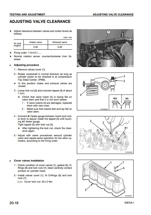 Komatsu WB70A-1 Backhoe Loader Workshop Manual - Image 5