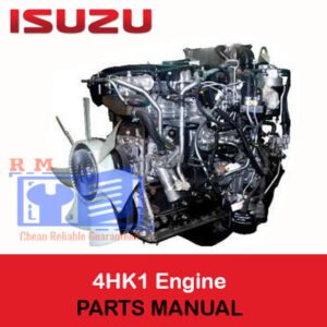 Isuzu 4HK1 engine parts catalog displaying a comprehensive list of parts with images and descriptions for easy identification