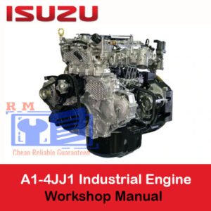 Isuzu A1-4JJ1 Industrial Engine Workshop Manual with images of engine parts and instructions for repair and maintenance