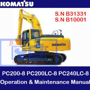 Comprehensive guide for operating and maintaining Komatsu PC200-8, PC200LC-8, and PC240LC-8 excavators