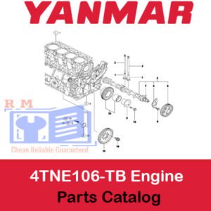 Yanmar 4TNE106-TB engine parts catalog with images and descriptions of essential engine parts for maintenance and repair