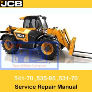 JCB service repair manual for models 531-70, 535-95, and 541-70, showcasing detailed diagrams and maintenance instructions