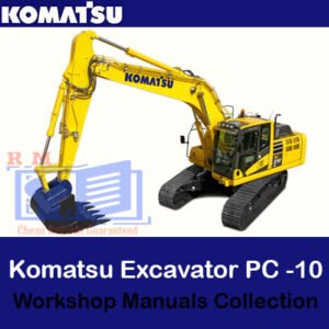 Detailed Komatsu workshop manual showcasing equipment specifications and step-by-step repair procedures