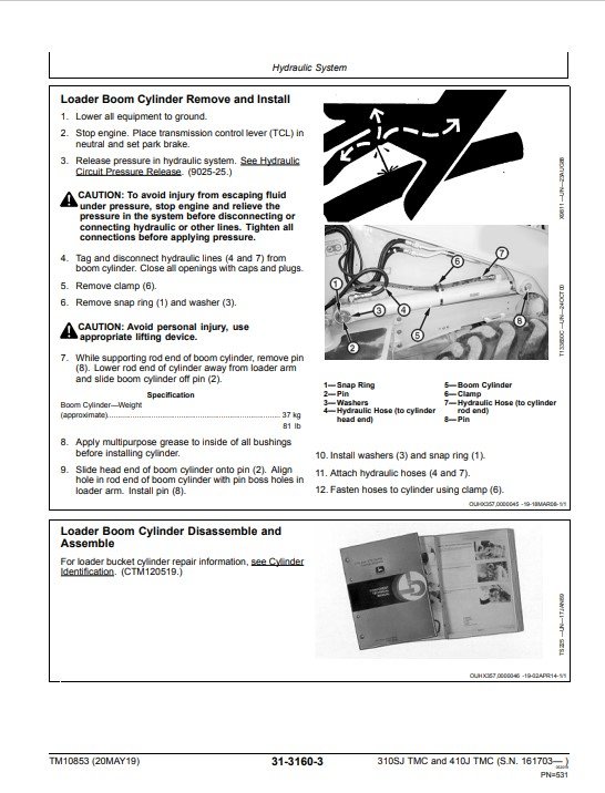 John Deere 310SJ and John Deere 410J Backhoe Loader Repair Technical Manual - Image 6