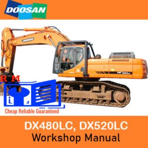 Workshop manual for Doosan DX480LC and DX520LC excavators, detailing maintenance, repair, and operational guidelines