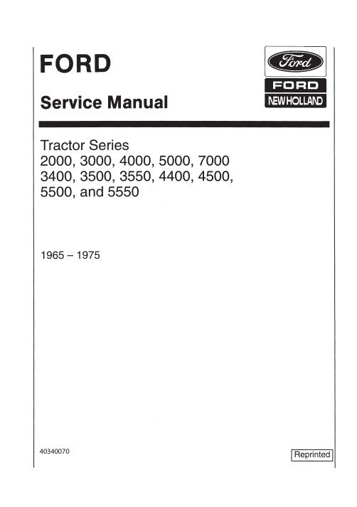 NEW HOLLAND Ford Tractor 2000 to 5550 series Service Repair Manual - Image 2