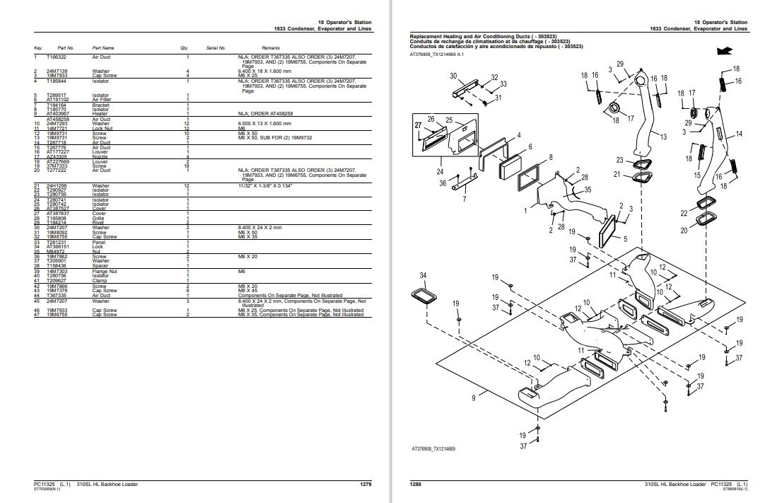 John Deere 310SL HL Backhoe Loader Parts Manual - Image 4