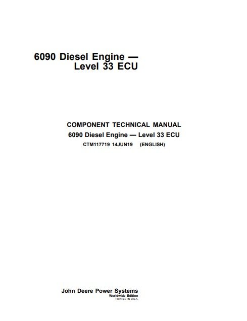 John Deere 6090 Diesel Engine Technical Manual - Image 2