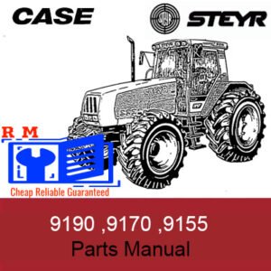 Comprehensive parts manual for Steyr 9155, 9170, and 9190 tractors, including diagrams and part specifications