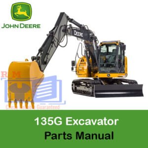 John Deere 135G Excavator Parts Manual, displaying parts diagrams and maintenance instructions for efficient repairs