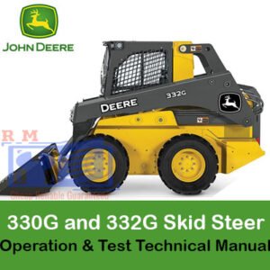 Service manual for John Deere 330G skid steer, including instructions for upkeep and troubleshooting