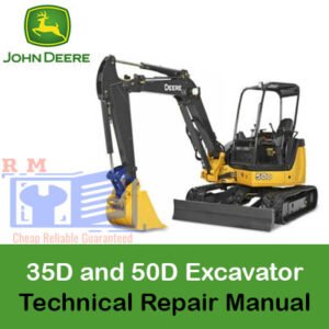 John Deere 35D and 50D excavator technical repair manual, showcasing essential maintenance and repair information
