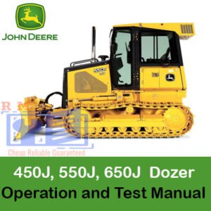 Detailed operation and test manual for John Deere 450J, 550J, and 650J crawler dozers, outlining key operational procedures