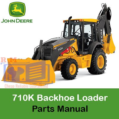 Comprehensive parts catalog for the John Deere 710K Backhoe Loader, including detailed illustrations and part numbers