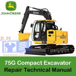 Repair manual for John Deere 75G Excavator, including technical specifications and guidelines for effective maintenance