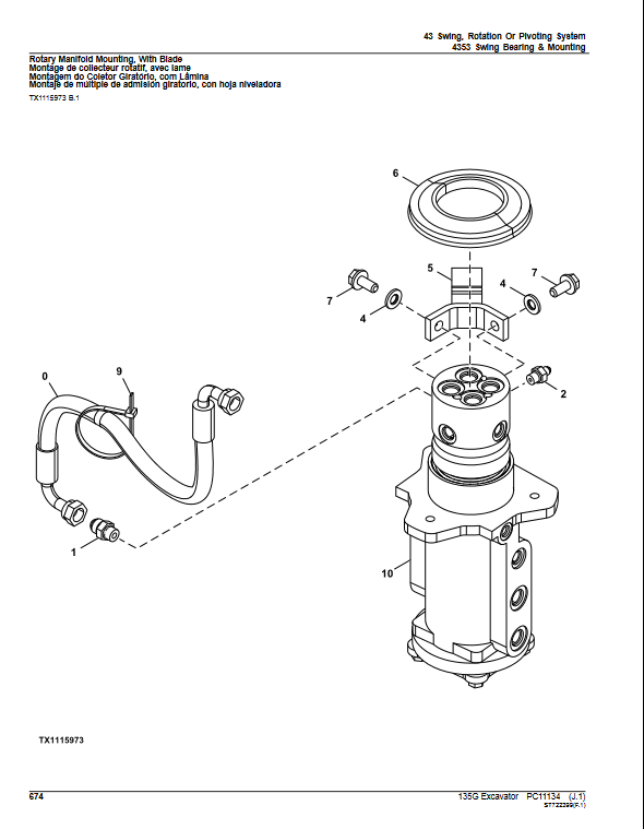 John Deere 135G Excavator Parts Manual - Image 3