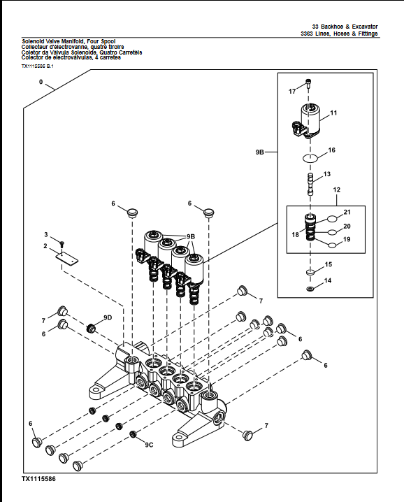 John Deere 135G Excavator Parts Manual - Image 4