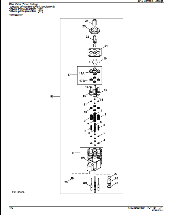 John Deere 135G Excavator Parts Manual - Image 5