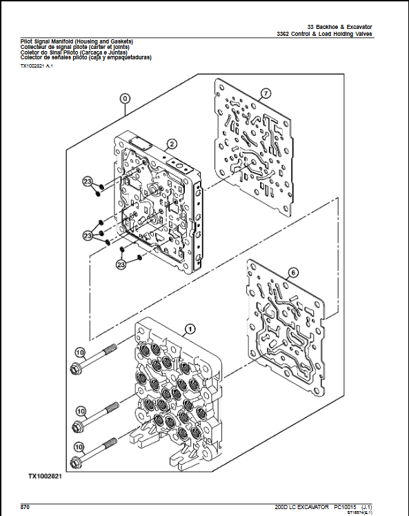 John Deere 200D LC Excavator Parts Catalog - Image 3