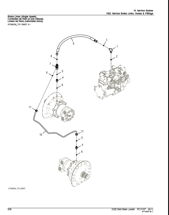 John Deere 332E Skid Steer Loader Parts Manual - Image 3