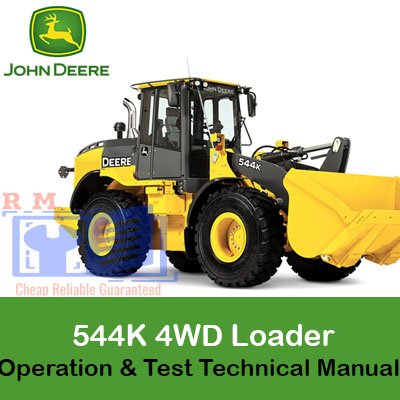 Technical manual for John Deere 544K 4WD Loader, detailing engine operation and testing procedures