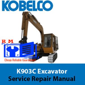 Kobelco K903C Excavator Service Repair Manual, displaying the title and relevant graphics for service instructions