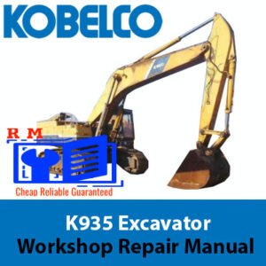 Kobelco K935 Excavator Workshop Repair Manual cover, featuring diagrams and instructions for effective excavator maintenance and repair