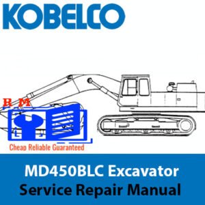 Service repair manual for Kobelco MD450BLC Excavator, showcasing detailed diagrams and maintenance instructions