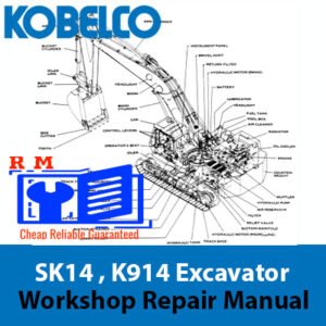 Workshop Repair Manual for Kobelco SK14 and K914 Excavators detailing maintenance and troubleshooting guidelines